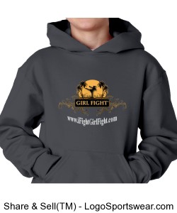 YOUTH - Charcoal Girl Fight hoodie Design Zoom