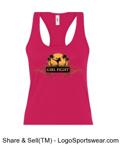 Girl Fight "Pretty in Pink" Razorback Tank top Design Zoom